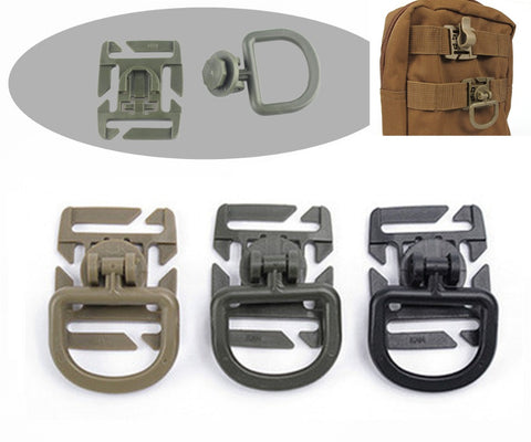 Sternum Strap Swivel D-Ring Rotation Plastic Buckle Hooks