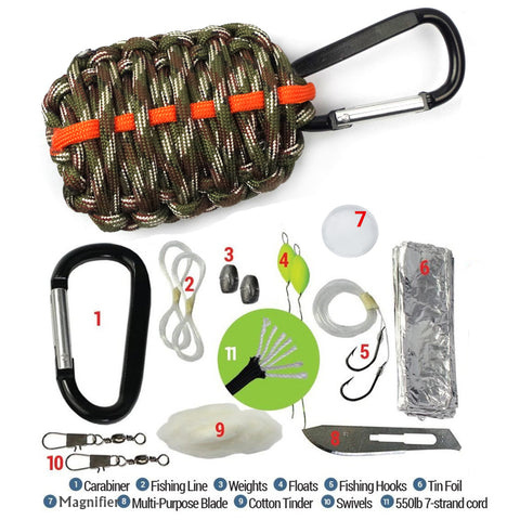 Survival Cord 550 Paracord Fishing Tools