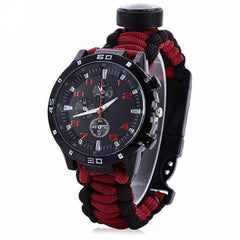 Outdoor Camping Survival Bracelet Watch Compass