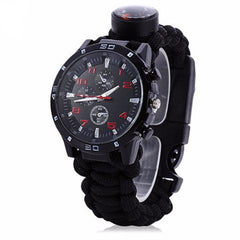 Outdoor Camping Survival Bracelet Watch Compass