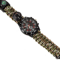 Outdoor Camping Survival Bracelet Watch Compass