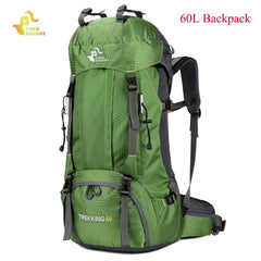 60L Waterproof Climbing Hiking Backpack Rain Cover