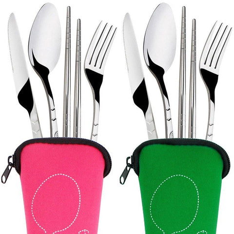 4 Pcs/Set Stainless Steel Fork Spoon