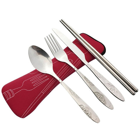 4 Pcs/Set Stainless Steel Fork Spoon